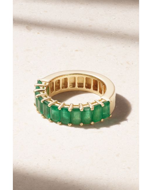 Kolours Jewelry 14-karat Gold Emerald Ring