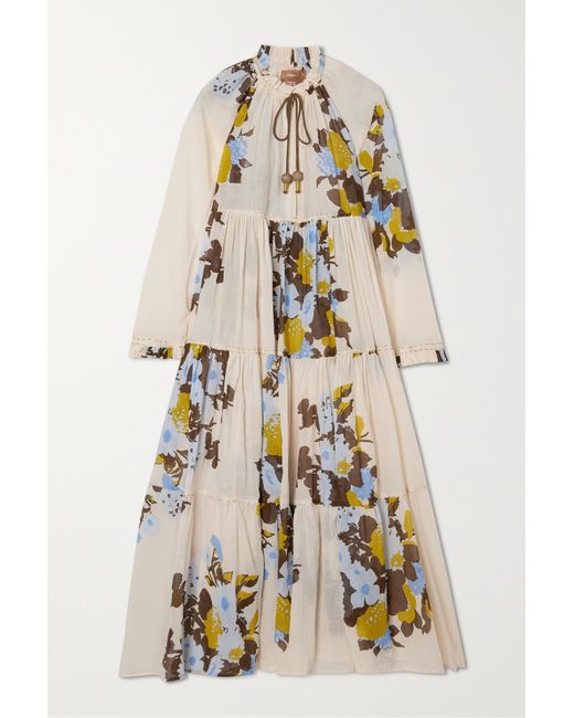 Yvonne S Net Sustain Hippy Floral-print Cotton-voile Maxi Dress