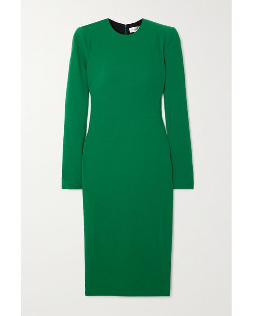 Victoria Beckham Wool-blend Crepe Midi Dress