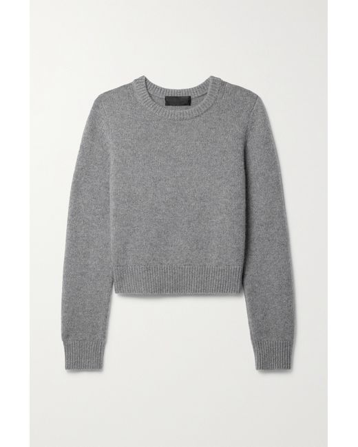 Nili Lotan Poppy Cropped Brushed Cashmere Sweater