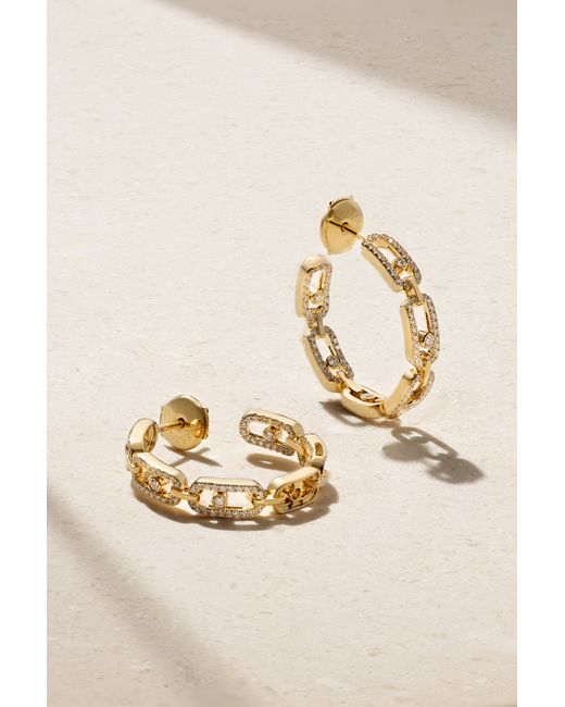 Messika Small Move Link 18-karat Diamond Hoop Earrings