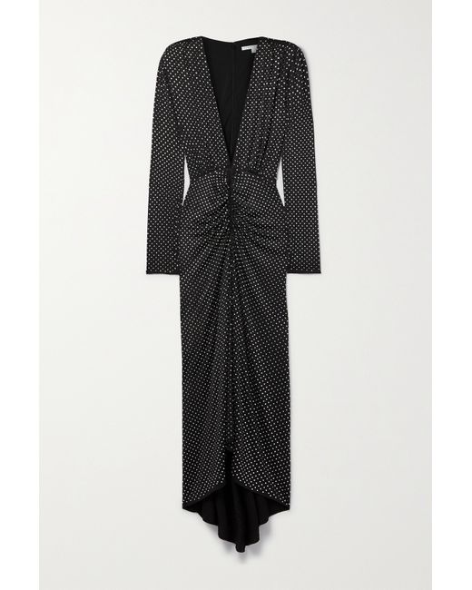 Veronica Beard Kiah Ruched Crystal-embellished Jersey Maxi Dress