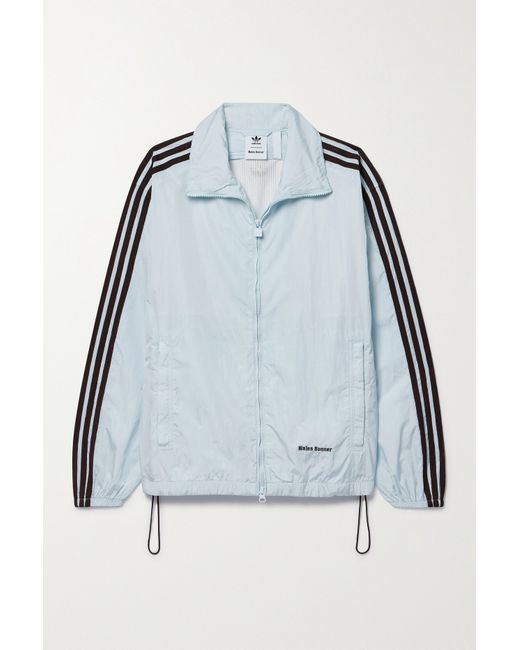 Adidas Originals Wales Bonner Embroidered Recycled-shell Jacket Light denim