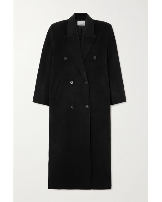 The Frankie Shop Gaia Oversized Double-breasted Wool-blend Felt Coat