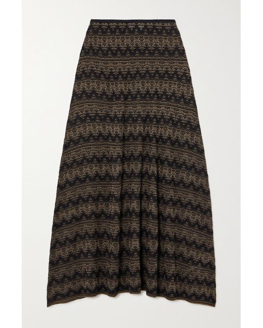 Christopher Esber Palais Striped Knitted Maxi Skirt
