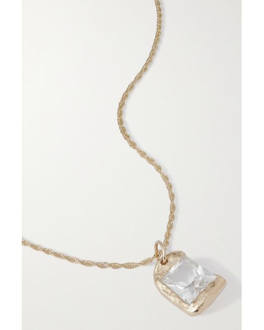 Bleue Burnham Rose 9-karat Recycled Laboratory-grown Sapphire Necklace