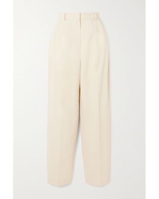 Totême Woven Pleated Tapered Pants