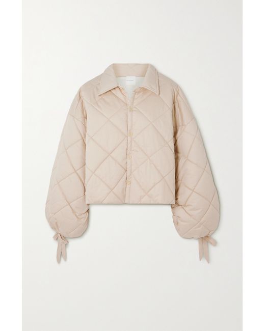 Deiji Studios Cropped Quilted Padded Cotton-shell Coat