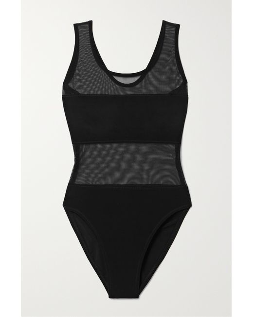 Norma Kamali Mio Stretch-mesh-paneled Swimsuit