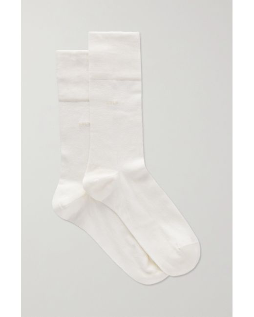 Cdlp Set Of Six Intarsia Organic Cotton-blend Socks