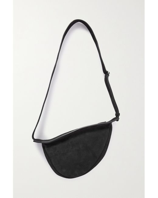 The Row Slouchy Banana Small Suede Shoulder Bag