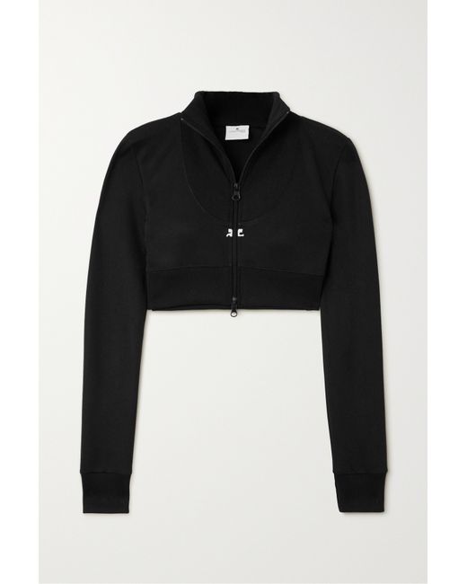 Courrèges Cropped Ribbed Jersey Jacket