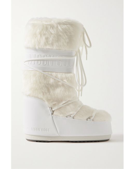 Moon Boot Icon Faux Fur And Leather Snow Boots