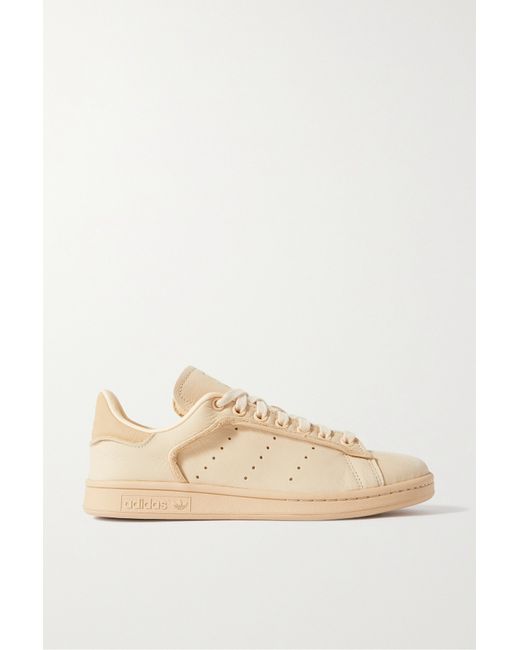 Adidas Originals Stan Smith Lux Suede-trimmed Leather Sneakers