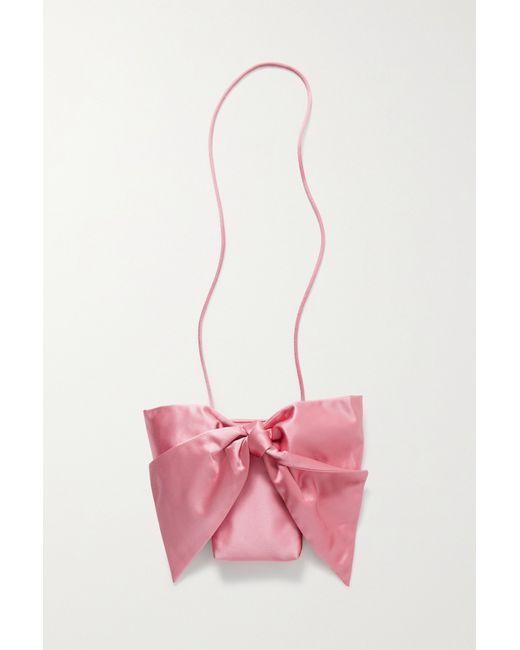 Loeffler Randall Violet Bow-embellished Satin Shoulder Bag