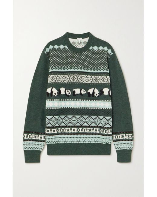 Loewe Suna Fujita Intarsia Wool-blend Sweater