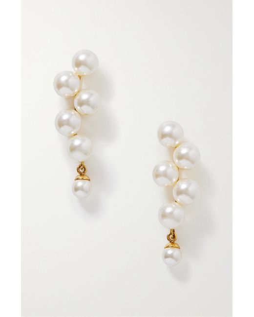 Jennifer Behr Marcella Gold-plated Faux Pearl Earrings