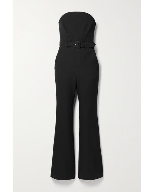 A.L.C. . Kate Strapless Belted Twill Jumpsuit