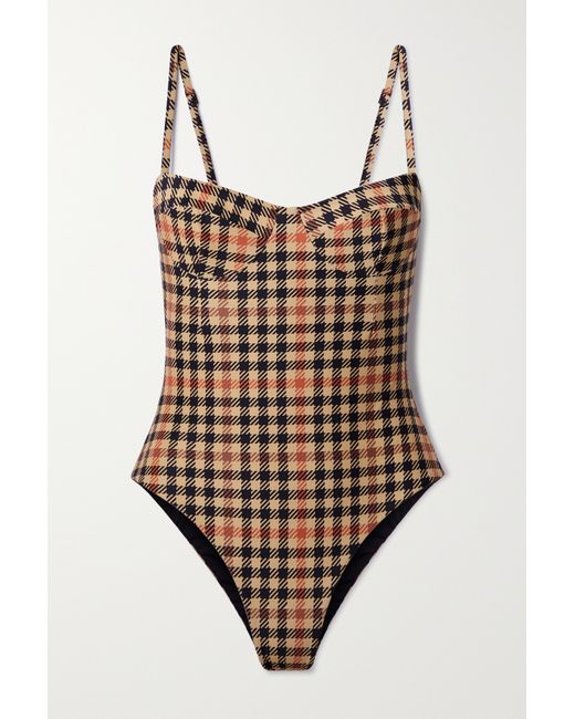 Haight Net Sustain Vintage Checked Swimsuit