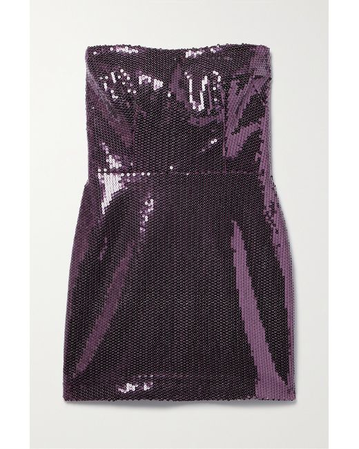 Alex Perry Sequined Crepe Mini Dress