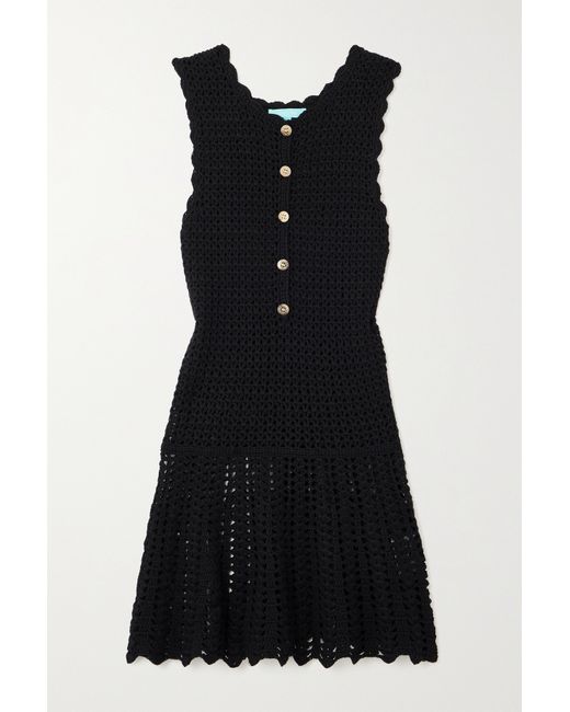 Melissa Odabash Rosie Scalloped Crocheted Cotton Mini Dress