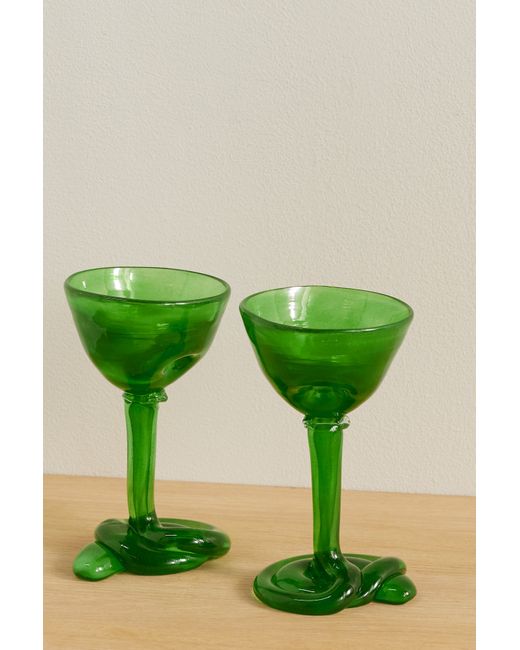 Completedworks Thaw Set Of Two Recycled-glass Martini Glasses