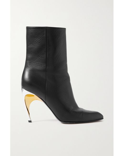 Alexander McQueen Armadillo Leather Ankle Boots