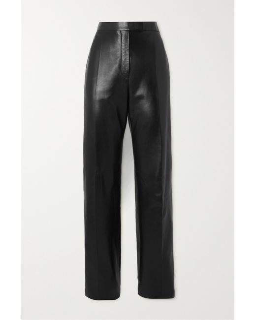 Alexander McQueen Leather Straight-leg Pants
