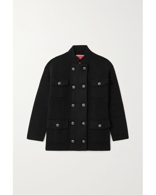 Barrie Sofia Coppola Double-breasted Cashmere And Cotton-blend Jacket