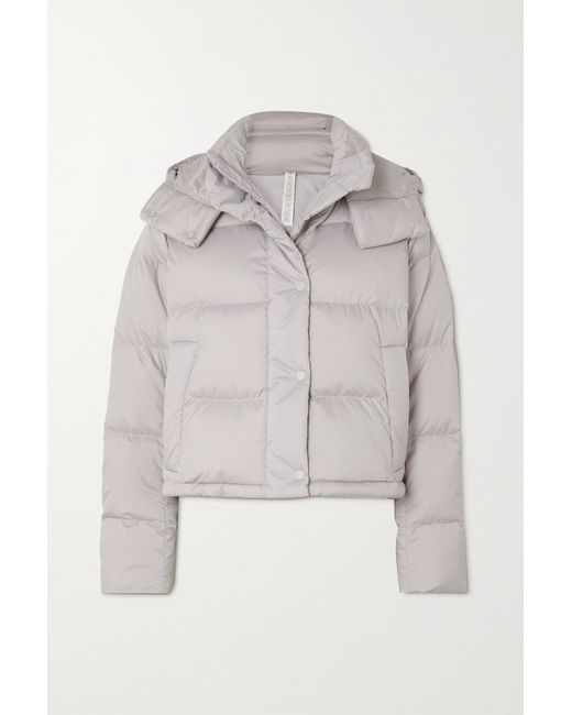 Lululemon Wunder Puff Hooded Quilted Glyde Down Jacket Sand