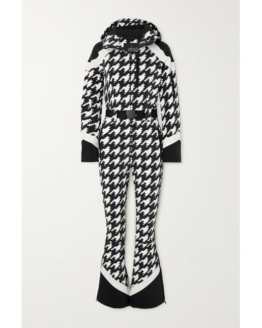 Perfect Moment Allos Belted Houndstooth Hooded Ski Suit