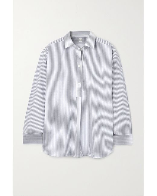 Totême Striped Cotton-poplin Shirt