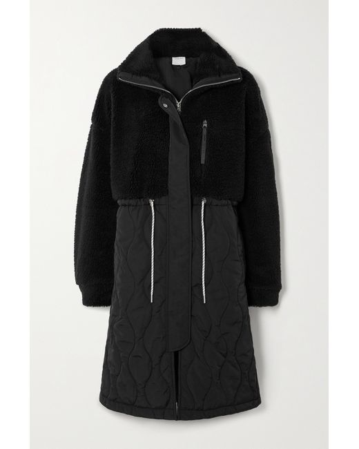 Varley Walsh Paneled Fleece And Quilted Shell Coat