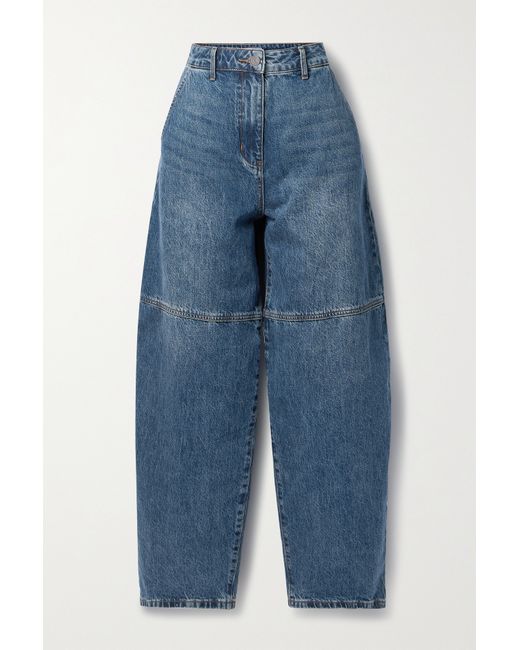 Co Paneled High-rise Wide-leg Jeans Indigo