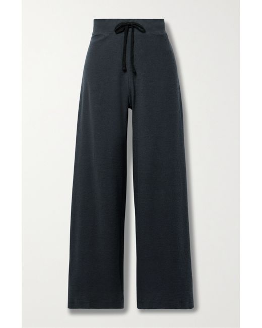 James Perse Waffle-knit Cotton And Cashmere-blend Track Pants