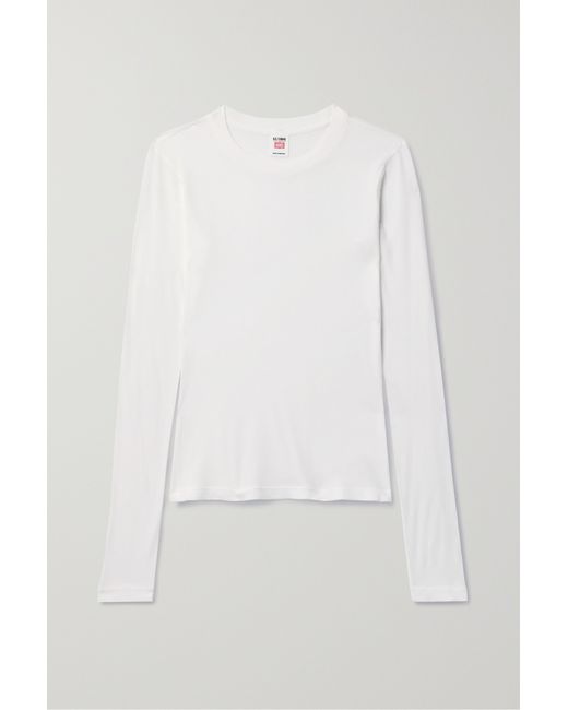 Re/Done Hanes Cotton-jersey Top