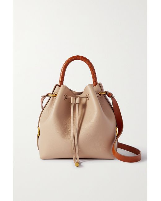 Chloé Net Sustain Marcie Textured-leather Shoulder Bag