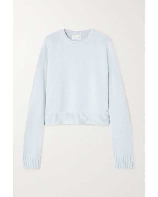 Loulou Studio Bruzzi Oversized Cropped Merino Wool And Cashmere-blend Sweater Light