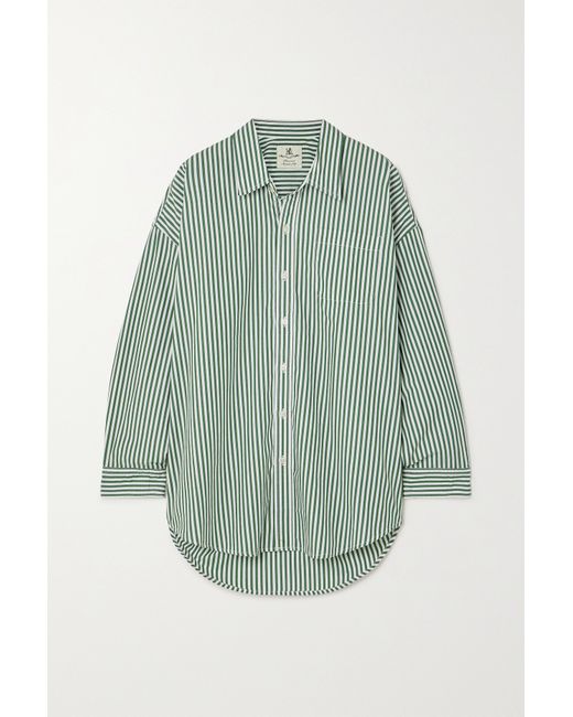 Denimist Oversized Striped Cotton-poplin Shirt