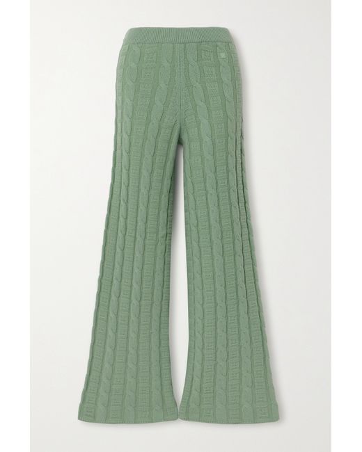 Acne Studios Cable-knit Wool-blend Flared Pants