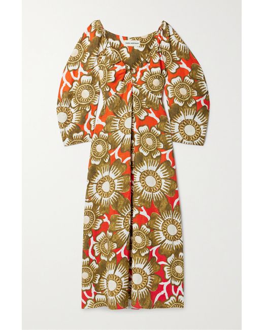 Mara Hoffman Net Sustain Ophelia Floral-print Hemp Maxi Dress