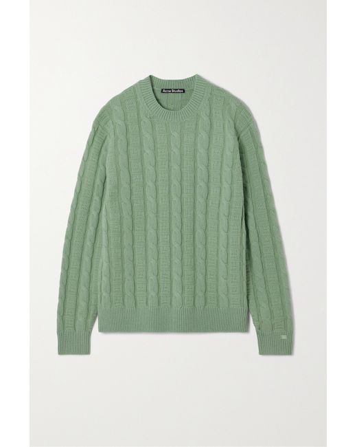 Acne Studios Cable-knit Wool-blend Sweater