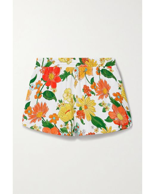 Stella McCartney Net Sustain Floral-print Shell Shorts