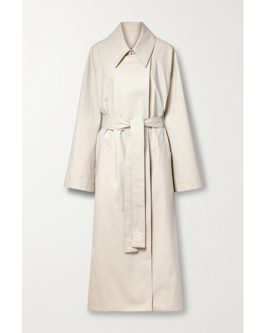 Khaite Minnie Belted Cotton-blend Twill Trench Coat