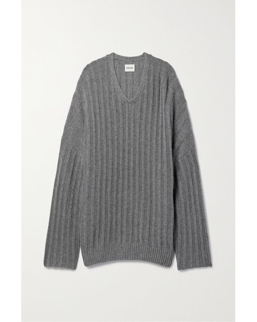 Khaite Maddox Oversized Ribbed Cashmere Sweater