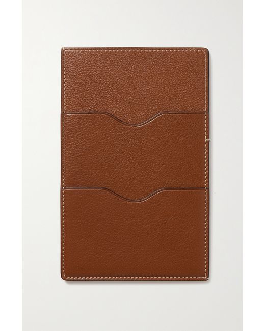 Métier Textured-leather Wallet Tan
