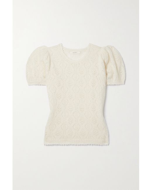 Dôen Carena Pointelle-knit Alpaca-blend Top