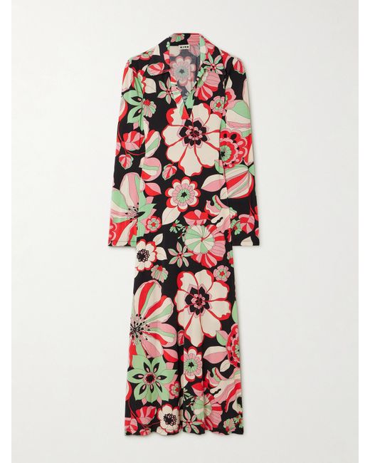 rixo Tillie Floral-print Stretch-jersey Midi Dress