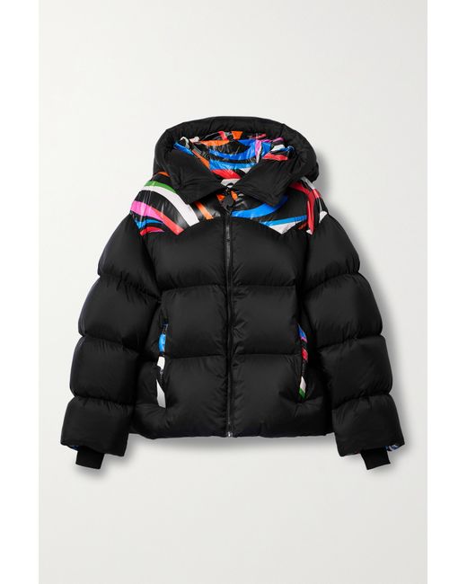 Pucci Hooded Printed Quilted Shell Down Jacket