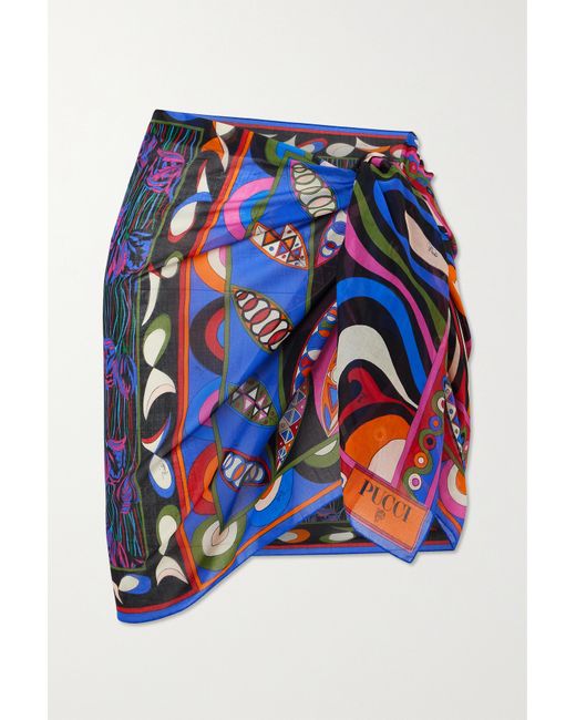 Pucci Printed Cotton-voile Pareo